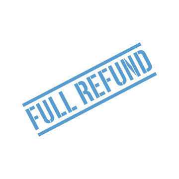 Full Refund Stamp, Full Refund Grunge Square Sign