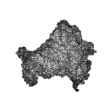 Sketch Bryansk outline map design