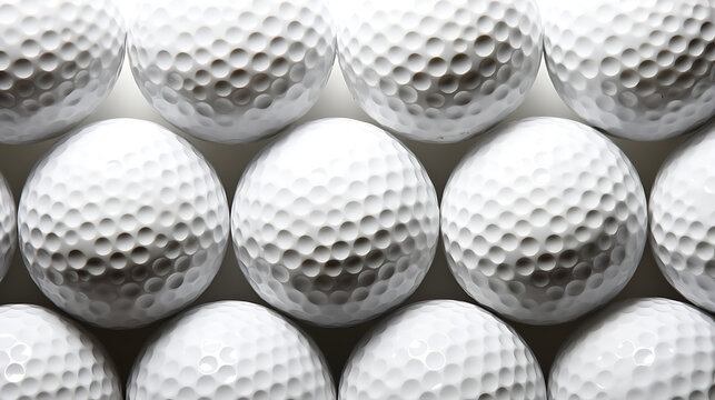 Golf balls in closeup view emphasizing health, wellness, and vitality
