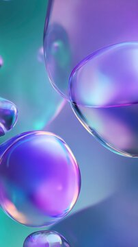 Soft Blurred Glass Neon Gradient Vertical Minimal Background