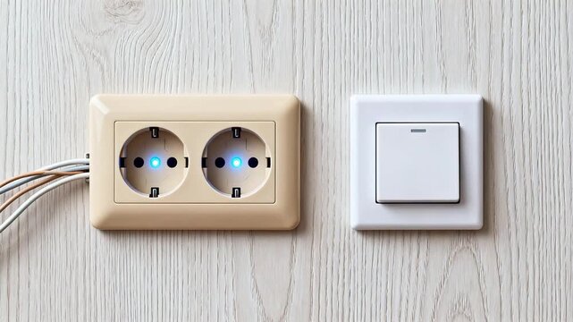 Wall socket and light switch