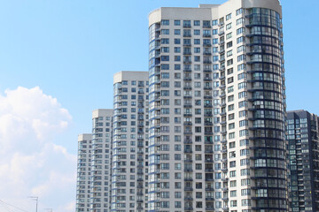 Fototapeta premium beautiful modern residential buildings in the city of Kyiv, Ukraine