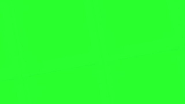 A video showcasing a black and white logo on a green screen background