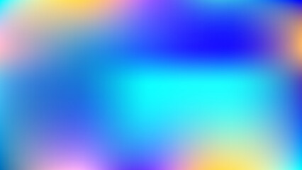 Obraz premium A vibrant vector gradient mesh background with a bright cyan and deep blue center blending into soft yellow, orange, and purple hues at the edges. High quality vector asset.