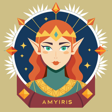 Amyris the Fantasy Elf Character Portrait