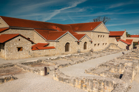 Reconstructed ancient Roman street in Carnuntum