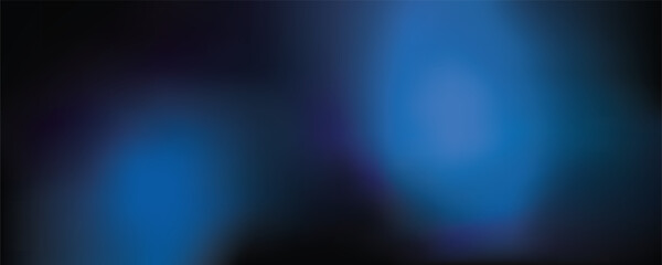 Fototapeta premium Dark abstract background with soft glowing blue gradient light and smooth blurred shapes.