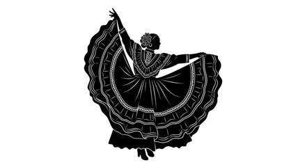 Ballet Dancer in Elaborate Dress Performing. © Pras