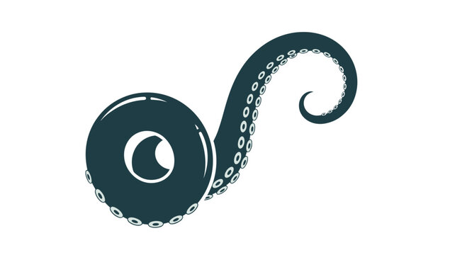 Tentacle with suckers curled up tight 1.