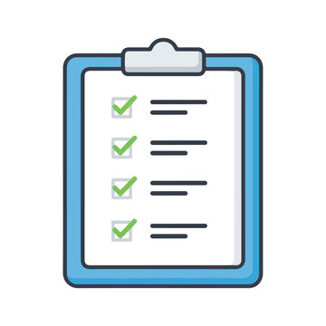 Checklist on Clipboard with Checkmarks