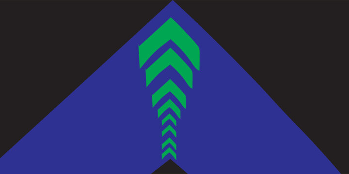 Abstract Blue and Green Geometric Background with Modern Chevron Shapes, benner, eps 10