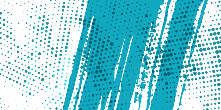 Dots halftone abstrac white and blue color pattern gradient grunge texture background art elegant modern