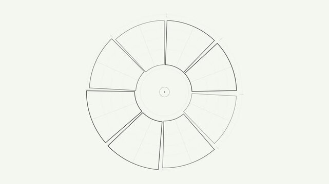 Circle Segment Diagram Animation for Data Visualization and Education