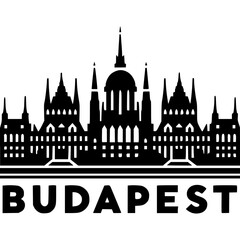 Fototapeta premium Budapest Skyline Icon Vector