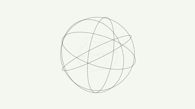 Interlocking Rings Abstract Motion Graphics for Technology Concept