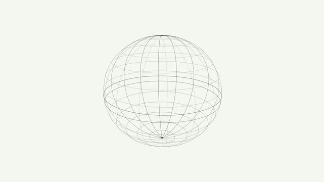 Sphere Line Animation Visualizes Growth and Connection Concept Design