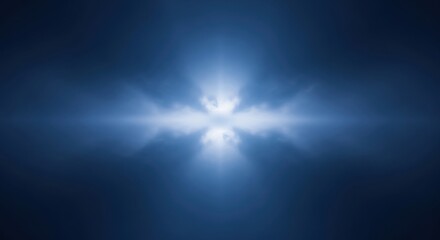 Obraz premium Celestial Radiance An Abstract Cosmic Light Phenomenon with Ethereal Blue Tones Spiritual Energy and Mystical Galaxy Suggesting Hope Divinity and the Universe's Profound Beauty