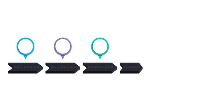 Animated Business Timeline Road Map Journey Infographic Template