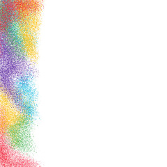 Obraz premium Rainbow Side Spray Colorful Abstract Frame Border