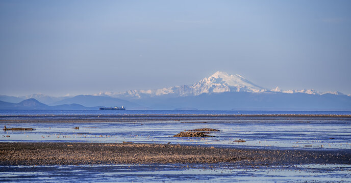 Mt Baker and a Tanker
