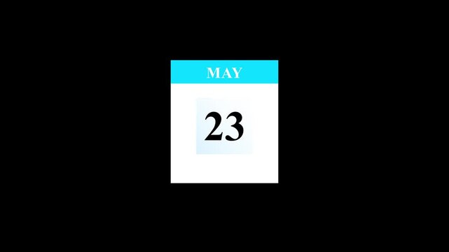 Calendar Page: Capturing the date May 23 on a calendar, evoking the anticipation of a day full of possibilities and events.