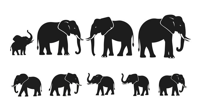 Silhouette of a howling wolf on a white background, perfect for designs related to nature, wildlife, and wild animals