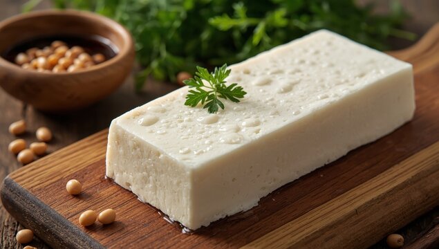 White Tofu is a type of tofu made from processed soybeans that are formed and pressed into tofu shape.