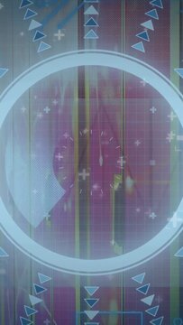 Vertical video: Glitches starting ring fading in while rotating wedge clockwise for HUD count