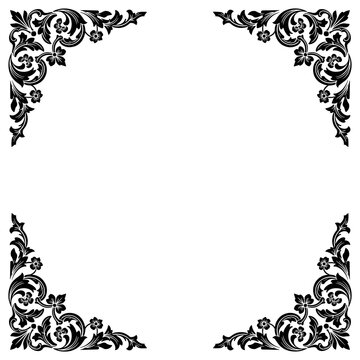 Classic ornament collection with floral vintage style
