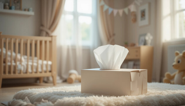 papaer tissues in baby`s room