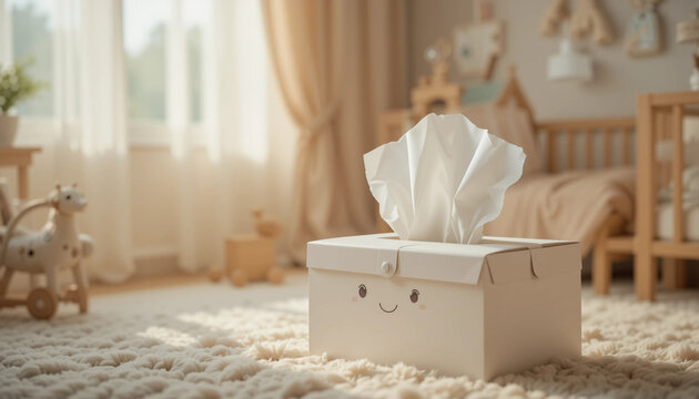 baby tissue inside baby`s room