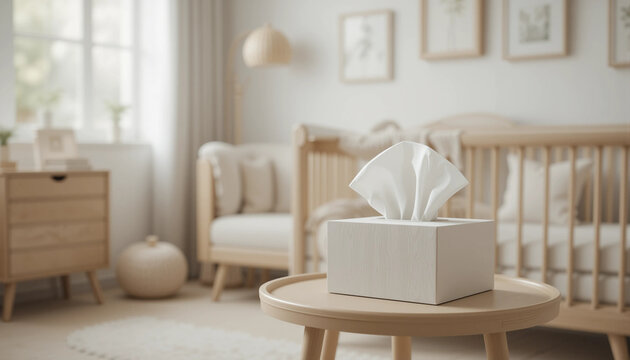 baby tissues in baby room