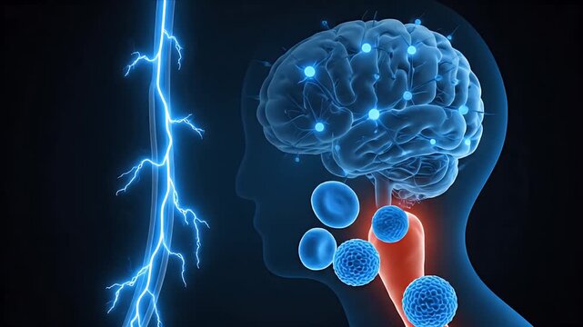 Medical Animation Illustrates Blood Clot Formation Within a Vein Showing Red Blood Cells and Platelets Gathering in a Detailed Microscopic View with a Blue Glow on a Dark Background