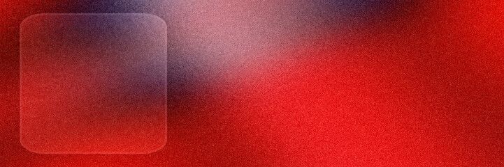 Fototapeta premium Intense red and dark gradient background featuring a faint frosted rectangle on the left, offering a dramatic, modern canvas for headlines, branding, or promotional graphics.
