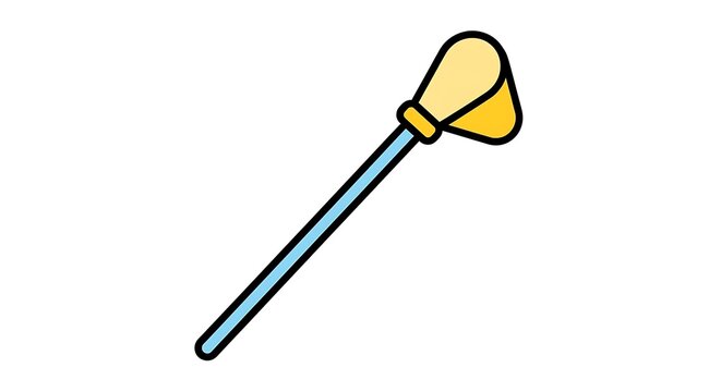 Cartoon mallet isolated on white.