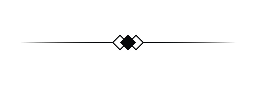 Elegant Black and White Geometric Page Divider and Text Separator Graphic Element