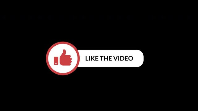 Animated hit like button icon loop on alpha channel