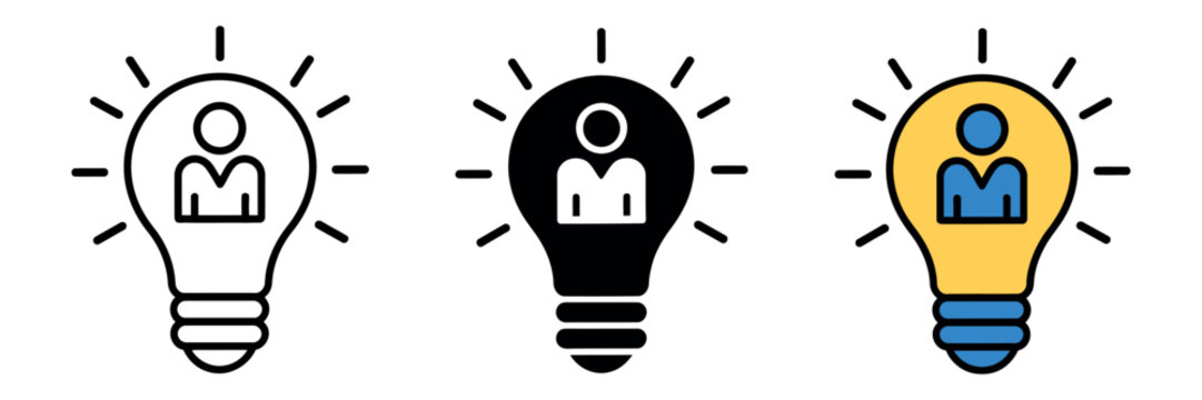 Initiative icon flat vector illustration showing leadership proactivity and action oriented mindset for business strategy management and self improvement design