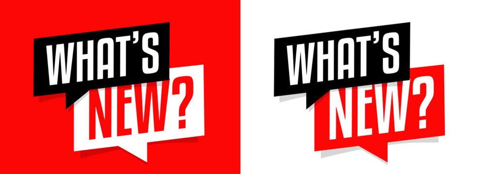 Test "What's new?" on red speech bubble