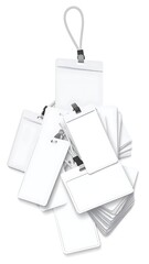 Naklejka premium A collection of blank white cards