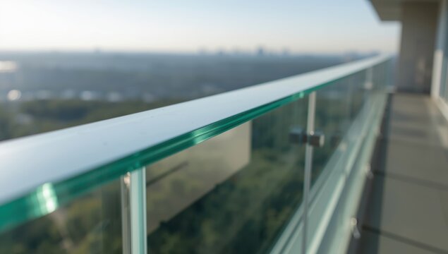 Double-layered frameless laminated glass balcony guard