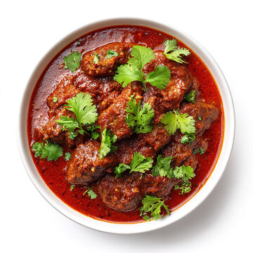 Mutton Liver fry or Kaleji masala, popular Non vegetarian recipe from India and Pakistan. served dry or with curry in a bowl, karahi or plate