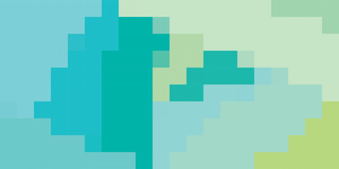 Fototapeta premium Abstract pixelated background with geometric shapes and vibrant colors.