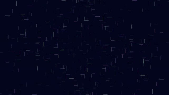 Abstract futuristic background with glowing data streaks and scanline particles on a dark blue backdrop, ideal for tech, cybersecurity, and network visuals