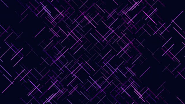 Animated neon purple lines form a shifting grid and crosshatch pattern on a dark background, creating a futuristic technology backdrop for interfaces, data, and sci-fi visuals