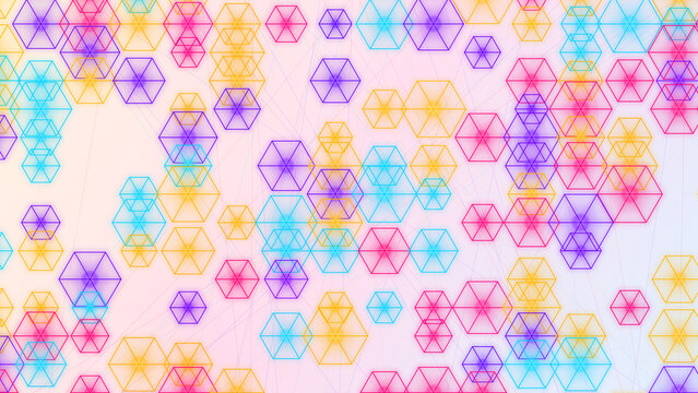 Advanced crystal cyber structure with futuristic glowing digital technology design