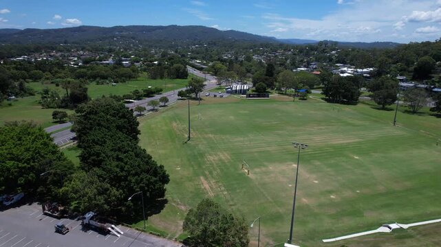 Drone Shot Of Firth Park In Mudgeeraba, QLD, Australia