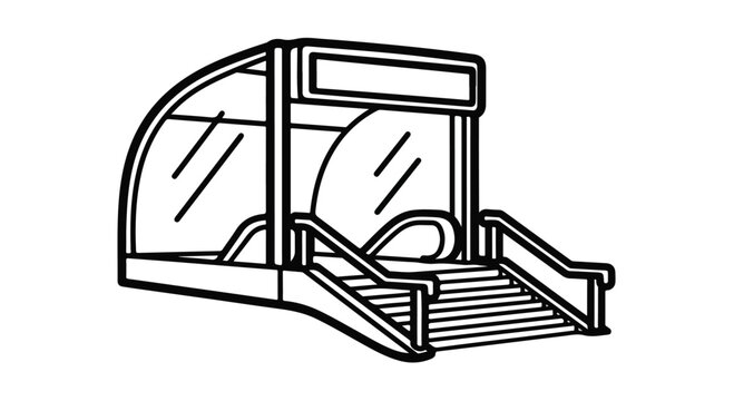 Modern bus station or transit terminal