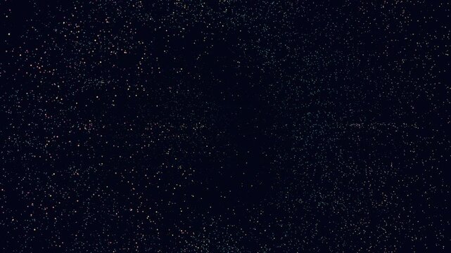 Wide starry night sky background with countless glittering particles and subtle motion, ideal for sci-fi, astronomy, universe concepts, and cosmic themed designs
