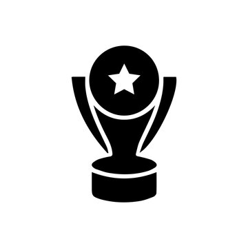 modern and minimalist award trophy vector icon